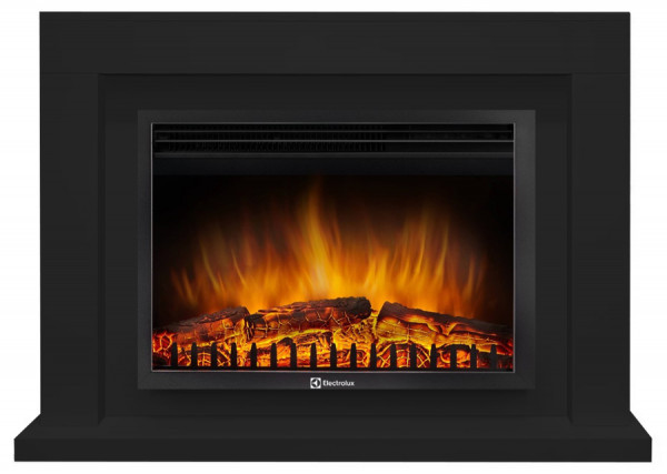 Электрокамин с широким очагом 2D Electrolux EFP/P-2520LS с порталом Firelight Simple 25 черный