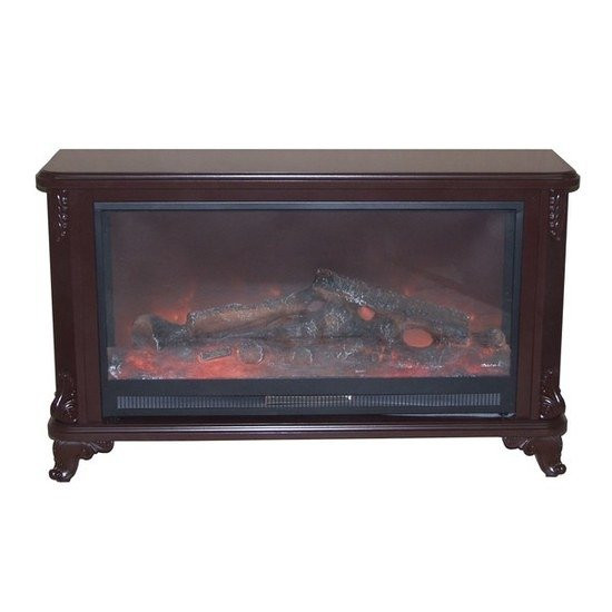 Электрокамин с широким очагом 2D Glenrich Версаль (Rondo S86) Шоколад