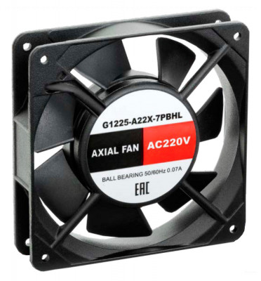 Вентиляторный модуль SILART, осевой, 230V, 25х120х120 мм (ВхШхГ), вентиляторов: 1, 38 дБ, поток: 115 м3/ч, для шкафов, цвет: чёрный