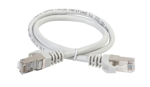 Шнур коммутационный ITK, кат. 6A, экр., S/FTP, RJ45/RJ45, 10м, LSZH, серый, (PC01-C6ASL-10M)
