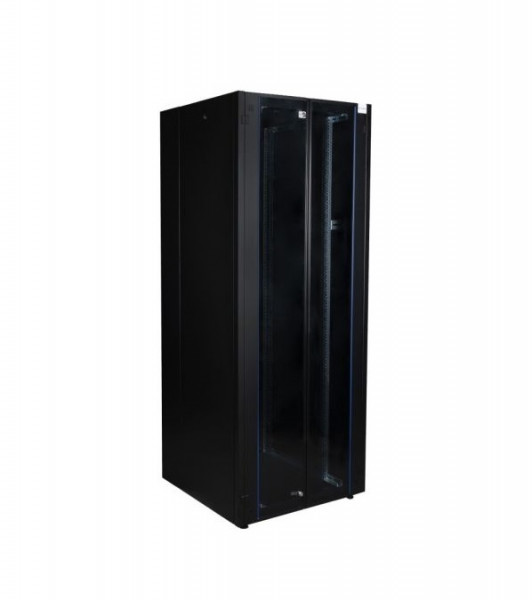 Шкаф телекоммуникационный напольный Datarex, IP20, 47U, 2232х800х1000 мм (ВхШхГ), дверь: двойная распашная, металл, задняя дверь: двойная распашная, металл, боковая панель: сплошная съемная, разборный, цвет: чёрный, (DR-748641)