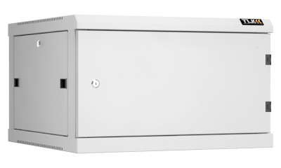 Шкаф телекоммуникационный настенный TLK Classic II, 19", 6U, 370х600х600 мм (ВхШхГ), дверь: металл, боковая панель: сплошная съемная, разборный, цвет: серый