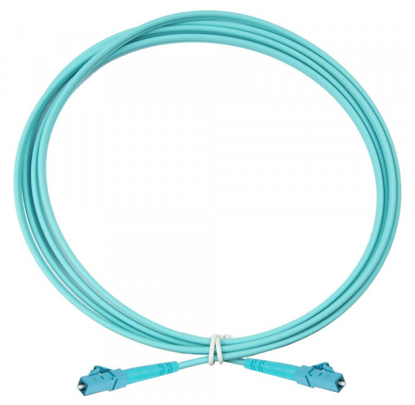 Коммутационный шнур оптический Eurolan Tight Buffer, Simplex LC/LC, OM3 50/125, LSZH (нг(A)-HF), 3м, цвет: бирюзовый, (41E-30-LC-LC-03)