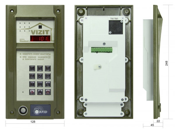 Вызывная панель цветная БВД-N101RTCP