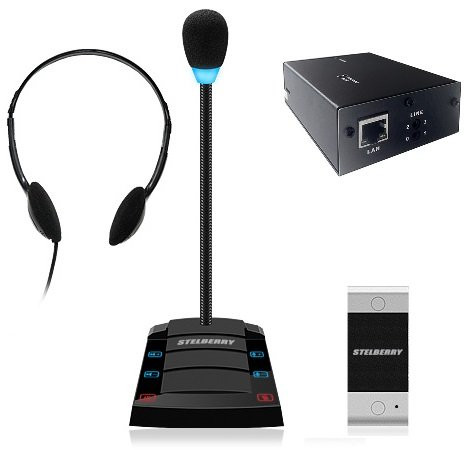 Устройство переговорное клиент-кассир, дуплексное, с записью переговоров SX-401/1