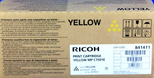 Тонер Ricoh MP C7501E Yellow