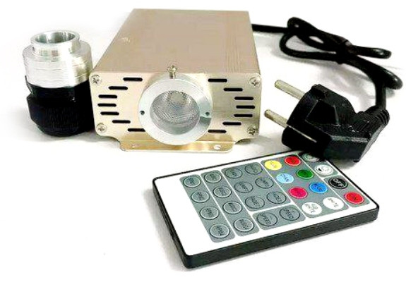 Готовый комплект Паромакс Мерцающее звездное небо "LIGHT ENGINE" 200 точек 16W (оптоволокно 1мм, длина 6м)