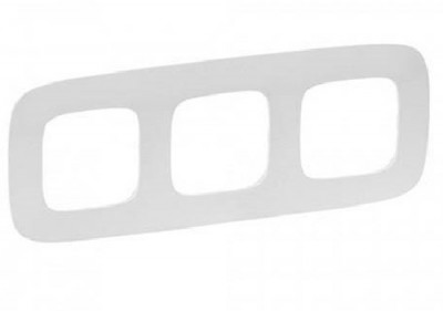 Рамка Legrand Valena Allure, 3 поста, 92х233х10 мм (ВхШхГ), плоская, универсальная, цвет: жемчуг (LEG.754413)
