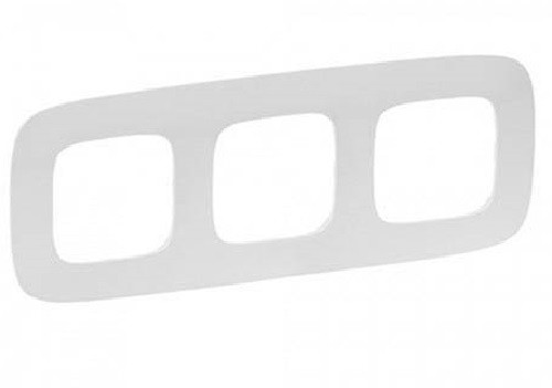 Рамка Legrand Valena Allure, 3 поста, 92х233х10 мм (ВхШхГ), плоская, универсальная, цвет: жемчуг (LEG.754413)