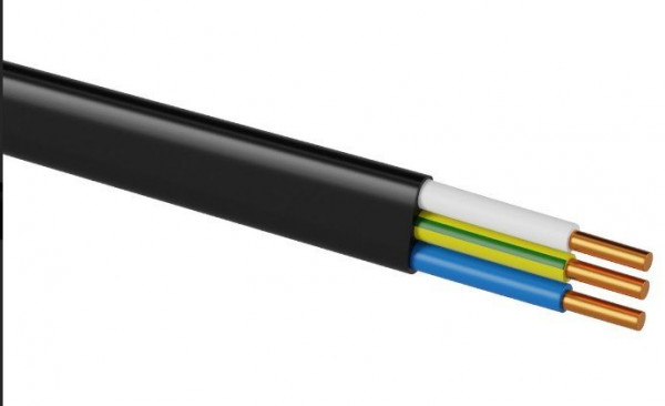 Кабель силовой огнестойкий, не распространяющий горение, с низким дымо- и газовыделением ВВГ-П нг(А)-LSLTx 3х2,5 ок(N, PE)-0,66 ГОСТ