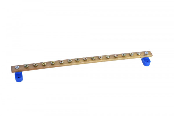 Панель заземления ЦМО, для шкафов и стоек, 200 мм, (9 точек подключения с винтами М5, 2 точки заземления 25мм)