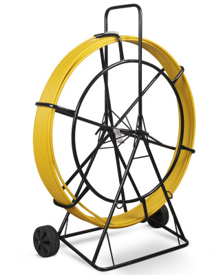 Протяжка для кабеля Cabeus, ПП, Ø с оболочкой: 11 мм, 250 м, металлическая тележка, пруток из стекловолокна, (Pull-T-11-250m)