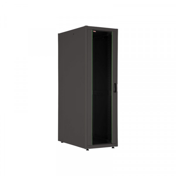 Шкаф телекоммуникационный напольный Lande DYNAmic Basic, IP20, 22U, 1125х600х800 мм (ВхШхГ), дверь: стекло, задняя дверь: металлическая стенка, боковая панель: сплошная съемная, разборный, цвет: чёрный, (LN-DB22U6080-BL-111-F)