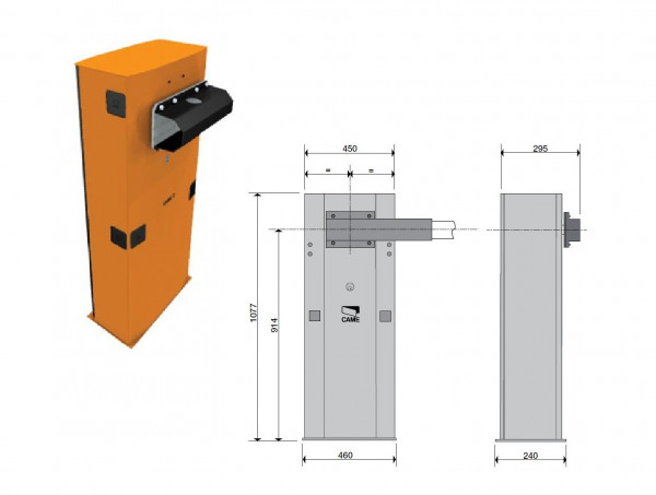 Тумба шлагбаума для правостороннего монтажа CAME G6000 DX