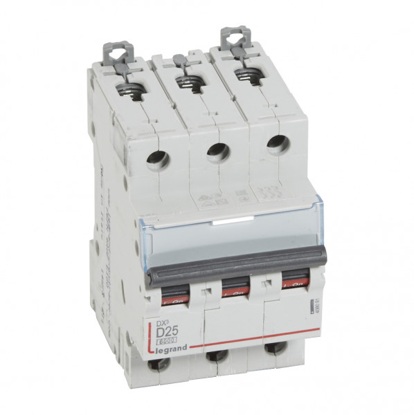 Автоматический выключатель Legrand DX3, 3 модуль, D класс, 3P, 25А, 10кА, (LEG.408091)