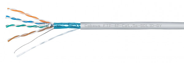 Кабель «витая пара» (LAN) для структурированных систем связи FTP-4P-Cat.5e-SOLID-GY-100 (7173c-5)