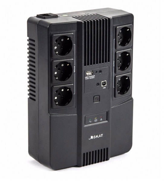 ИБП Бастион, 800ВА, линейно-интерактивный, универсальный, 200х290х93 (ШхГхВ), 170-270V,  однофазный, (SKAT-UPS 800 AI)