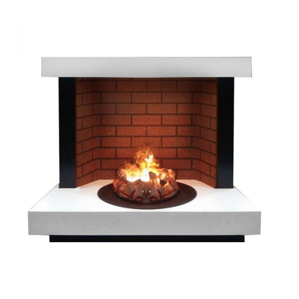 Электрокамин с широким очагом 3D Glenrich Дакота Carmen 3D Белый