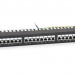 Коммутационная патч-панель Cabeus, 19", 1HU, портов: 24 х RJ45, кат. 6, экр., порты в 1 ряд, цвет: чёрный, (PL-24-Cat.6-SH-Dual)
