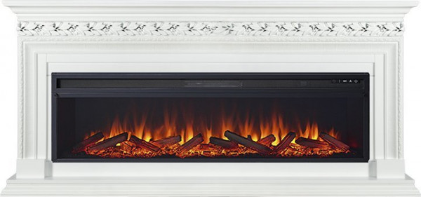 Линейный электрокамин Royal Flame Valletta 60 (белый) с очагом Vision 60 LED