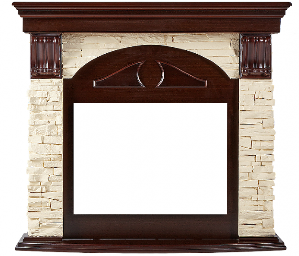 Широкий портал Firelight Torre 25S Слоновая кость/Темный дуб