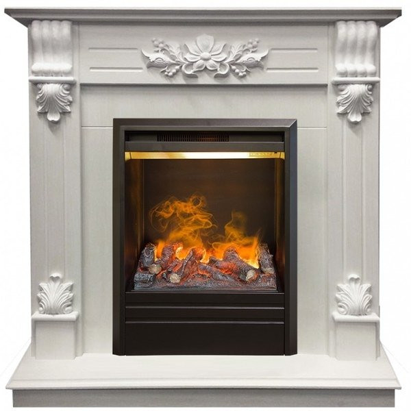 Электрокамин с классическим очагом 3D Real-Flame Ottawa STD/EUG WT с очагом 3D Olympic