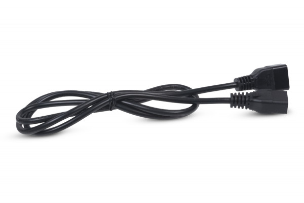 Шнур ввода/вывода Cabeus, IEC 60320 С19, вилка IEC 60320 С20, 3 м, 16А, из кабеля 3х1,5 мм², цвет: чёрный