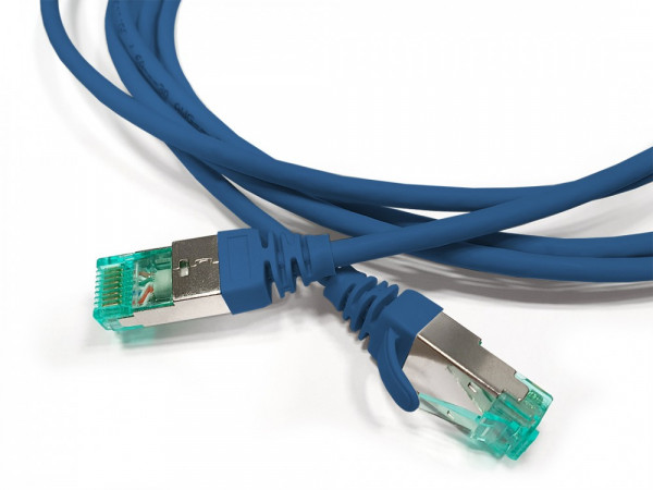 Шнур коммутационный Hyperline, кат. 6A, экр., S/FTP, RJ45/RJ45, d 4,5 1м, LSZH, AWG30 синий, (PC-LPT-SFTP-RJ45-RJ45-C6A-1M-LSZH-BL)