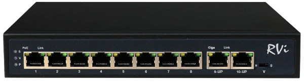 Коммутатор с питанием по PoE RVi-1NS08F-2T (1G)
