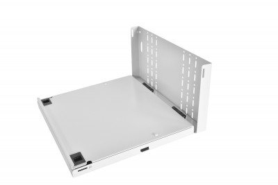 Полка ЦМО, неперфорированная, откидная, нагрузка до 23 кг, для шкафов, цвет: серый