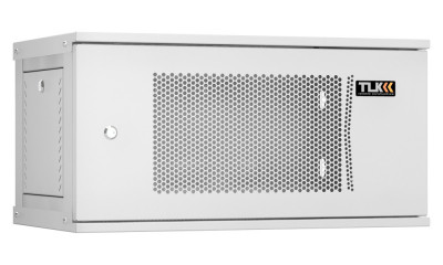 Шкаф телекоммуникационный настенный TLK Lite, 19", 6U, 303х600х350 мм (ВхШхГ), дверь: перфорация, боковая панель: сплошная съемная, разборный, цвет: серый