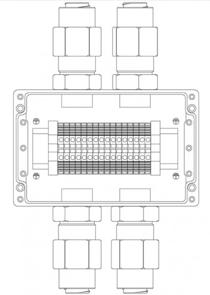 Коробка коммутационная взрывозащищенная КВМК 1608