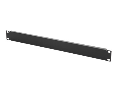 Фальш-панель Eurolan, неперфорированная, 19", 2U, 88,1х482,6х10 мм (ВхШхГ), плоская, сталь, цвет: чёрный