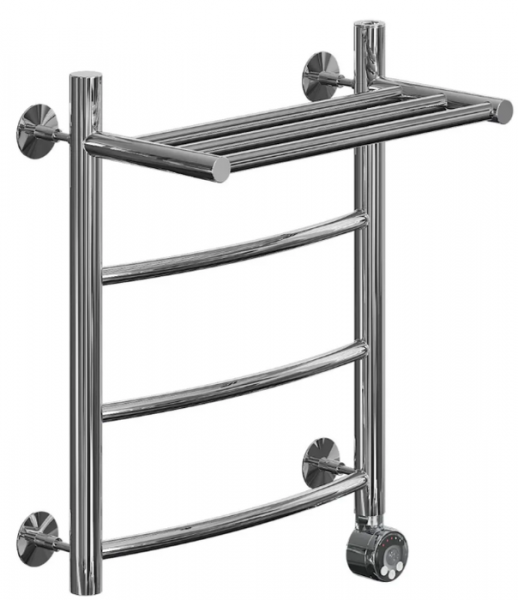 Электрический полотенцесушитель Ника ЛД/ВП Электрическая Лесенка Дуга/Верхняя Полка 50х40 -4 прав