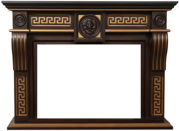 Широкий портал Firelight Vittoriano 26 Sphere Темный дуб с золотой патиной