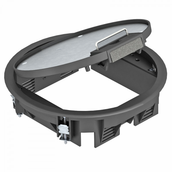 Люк напольный BETTERMANN GESR4, пластик, с ручкой, 61х234 мм (ВхШ), модулей: 6, универсальный, цвет: чёрный