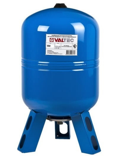 Расширительный бак VALTEC Бак расширительный для ГВС и ХВС 50л. СИНИЙ (с ножками)