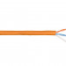 Кабель витая пара Nikolan, U/UTP, 2 пар., кат. 5, проводник Ø 0,49мм, AWG24, LSZH (нг(A)-HF), 100МГц, 1м (коробка 305м), с разрывной нитью, тип прокладки: внутри зданий, цвет: оранжевый