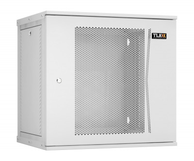 Шкаф телекоммуникационный настенный TLK Lite, 19", 12U, 569х600х450 мм (ВхШхГ), дверь: перфорация, боковая панель: сплошная съемная, разборный, цвет: серый