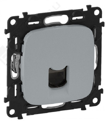 Розетка информационная Legrand Valena Allure, 1x RJ45, кат. 5е, неэкр., внешняя, 51х58 мм (ВхШ), цвет: алюминий, (LEG.753940)
