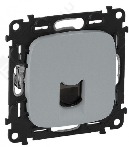 Розетка информационная Legrand Valena Allure, 1x RJ45, кат. 5е, неэкр., внешняя, 51х58 мм (ВхШ), цвет: алюминий, (LEG.753940)