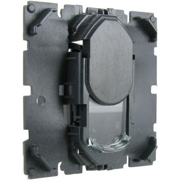 Розетка информационная Legrand Celiane, 1x RJ45, кат. 6, неэкр., 112х109 мм (ВхШ), цвет: чёрный, (LEG.067345)