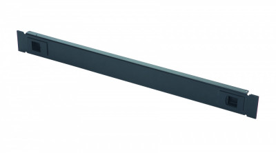 Фальш-панель Eurolan, неперфорированная, 19", 2U, 483х12 мм (ШхГ), плоская, сталь, цвет: чёрный