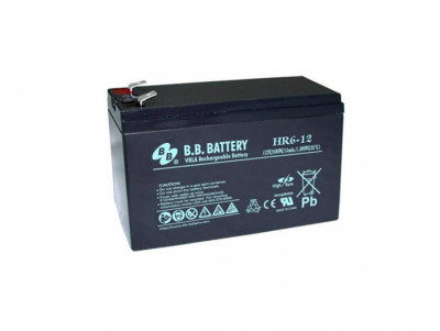 Аккумулятор для ИБП B.B.Battery HR, 94х51х151 мм (ВхШхГ),  необслуживаемый электролитный,  12V/5,5 Ач, (BB.HR 6-12)
