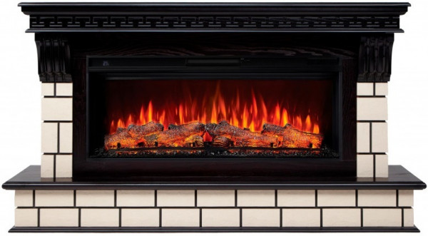 Линейный электрокамин Real-Flame STONE R 45 с очагом Joker 45