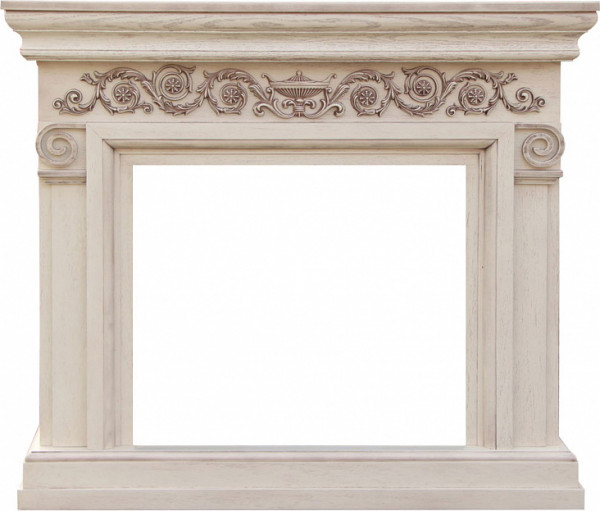 Широкий портал Royal Flame Athena под очаг Vision 23 LED FX (Слоновая кость с патиной)