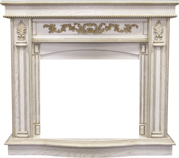 Широкий портал Royal Flame Cardinal под очаг Dioramic 25 LED FX White Oak