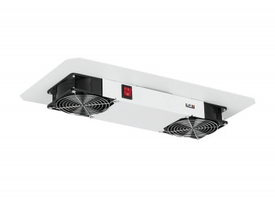 Вентиляторный модуль TLK, в крышу, 220V, 57х490х255 мм (ВхШхГ), вентиляторов: 2, 48 дБ, поток: 330 м3/ч, для настенных шкафов, цвет: серый