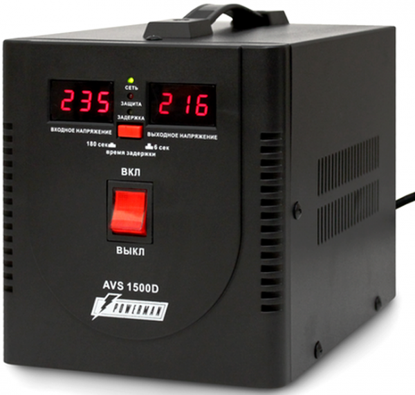 Стабилизатор напряжения Powerman AVS 1500D Black