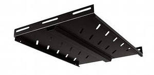 Полка Hyperline, перфорированная, стационарная, 1U, 470х950 мм (ШхГ), нагрузка до 150 кг, для шкафов, цвет: чёрный